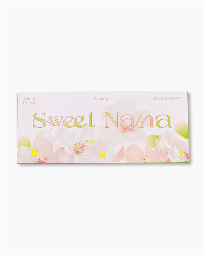 Soft Pink Cherry Blossom Illustrated Gift Box for Socks Packaging