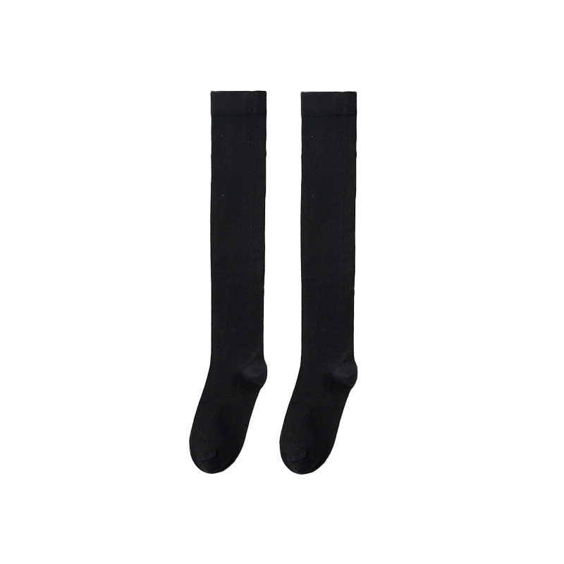 Women's Cotton Knee High Compression Socks Solid Color Casual