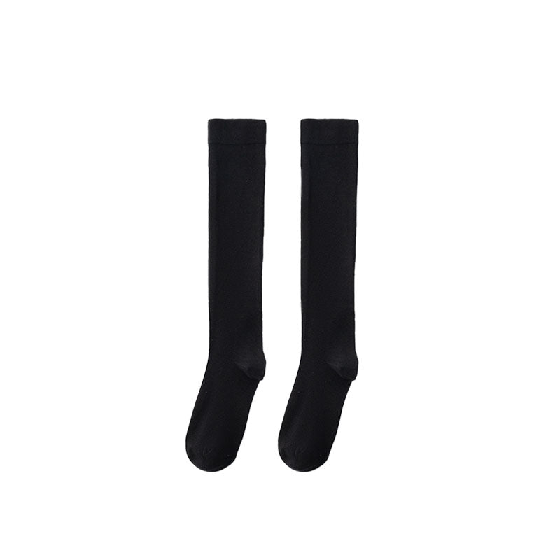 Women's Cotton Knee High Compression Socks Solid Color Casual