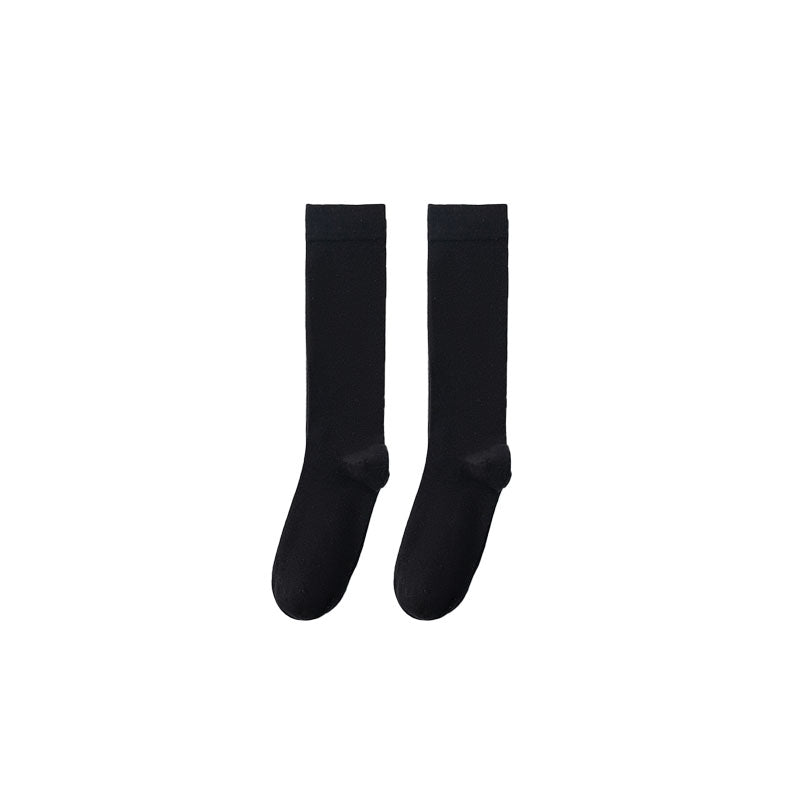 Women's Cotton Knee High Compression Socks Solid Color Casual