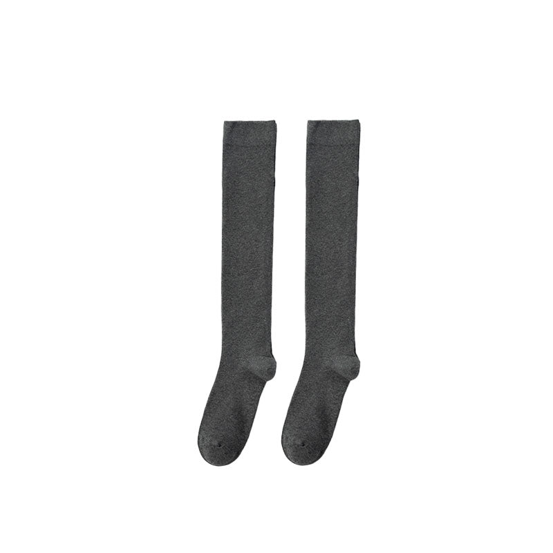 Women's Cotton Knee High Compression Socks Solid Color Casual
