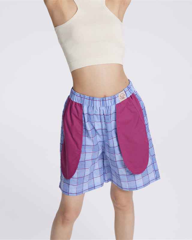 Sweetnana Spring and summer light with cool feeling of pure cotton colorful women's lounge shorts, creative pocket home pants, can be worn outside casual style, Comfortable fit and novel design.