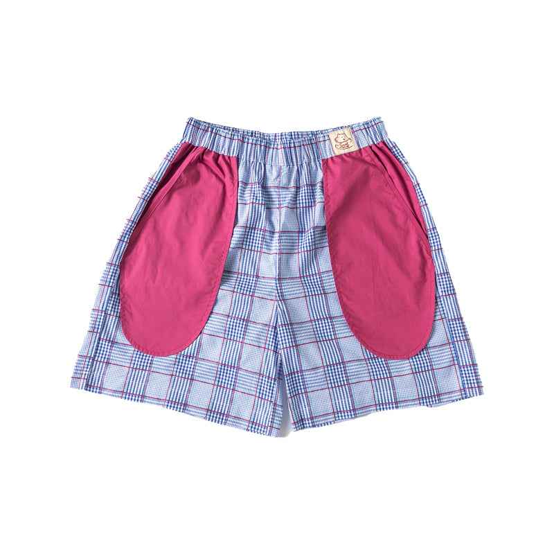Sweetnana Spring and summer light with cool feeling of pure cotton colorful women's lounge shorts, creative pocket home pants, can be worn outside casual style, Comfortable fit and novel design.