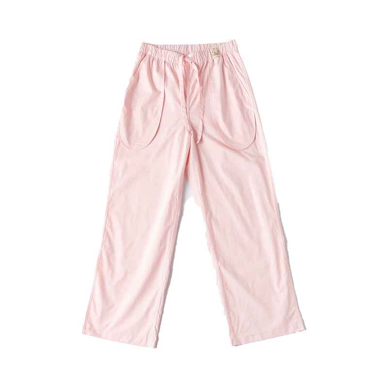 Sweetnana Spring and Summer Light Cotton Women's Home Pants with Cool Feeling, Solid Color, Creative Pockets, Comfortable Fit, Casual Style for Indoor or Outdoor Wear
