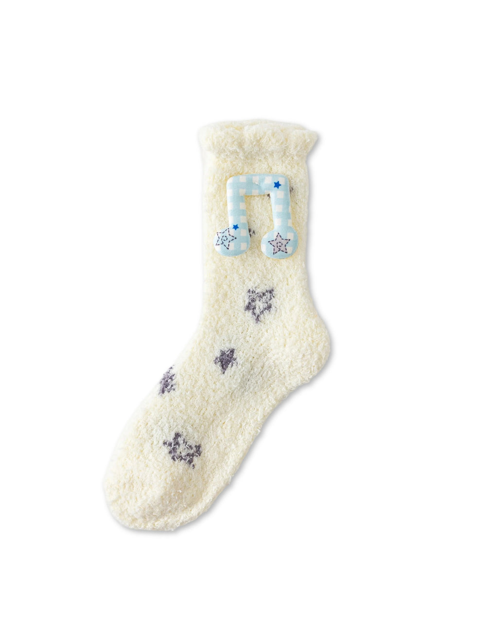 Starry Music Fuzzy Floor Crew Socks