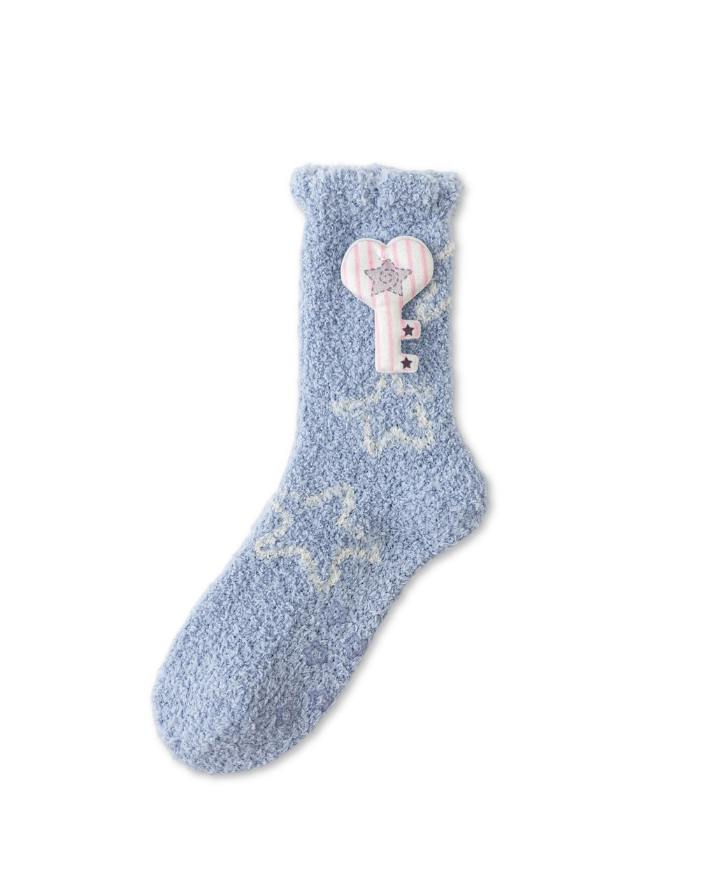 Starry Music Fuzzy Floor Crew Socks
