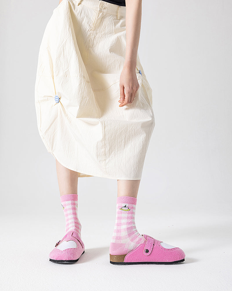 Women Cotton Crew Socks Summer Seaside Kawaii Cute Casual - SWEET NANA