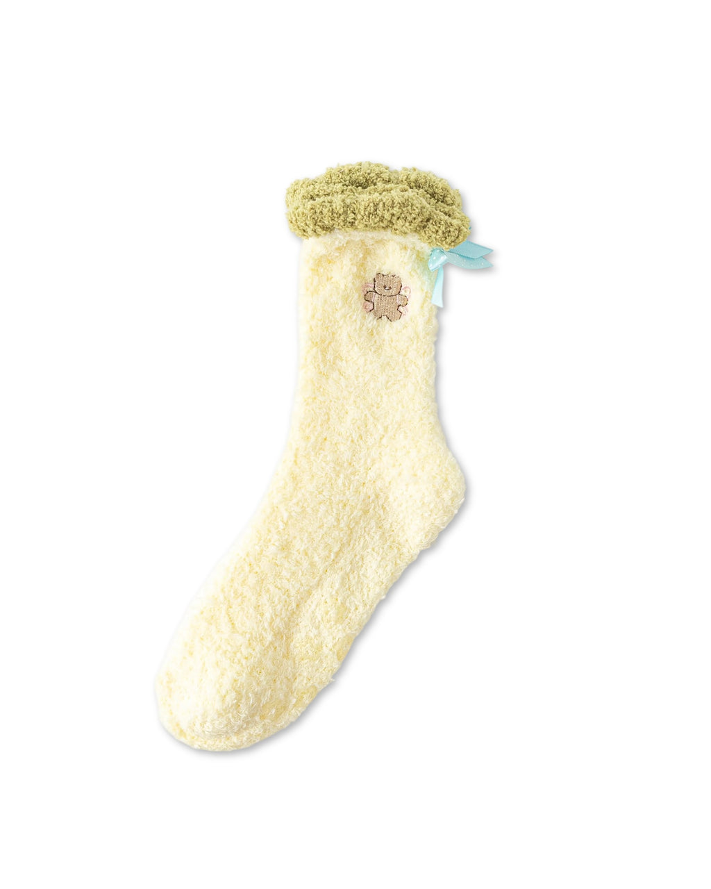 Tiny Pet Bow Fuzzy Floor Crew Socks