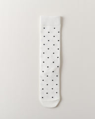 Women Combed Cotton Straight Polka Dot Socks Soft Bold Fit