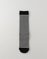 Women Combed Cotton Straight Stripe Socks Soft Bold Fit