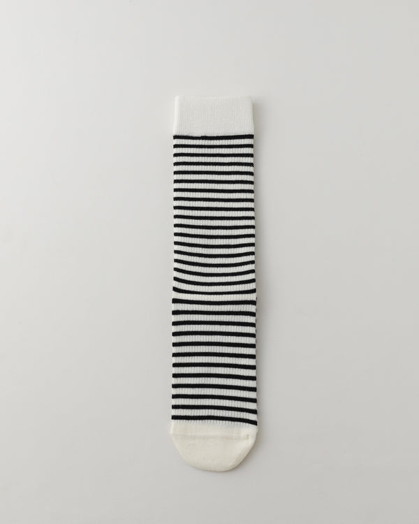 Women Combed Cotton Straight Stripe Socks Soft Bold Fit - SWEET NANA