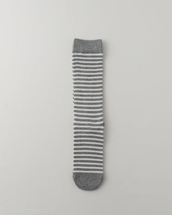 Women Combed Cotton Straight Stripe Socks Soft Bold Fit - SWEET NANA