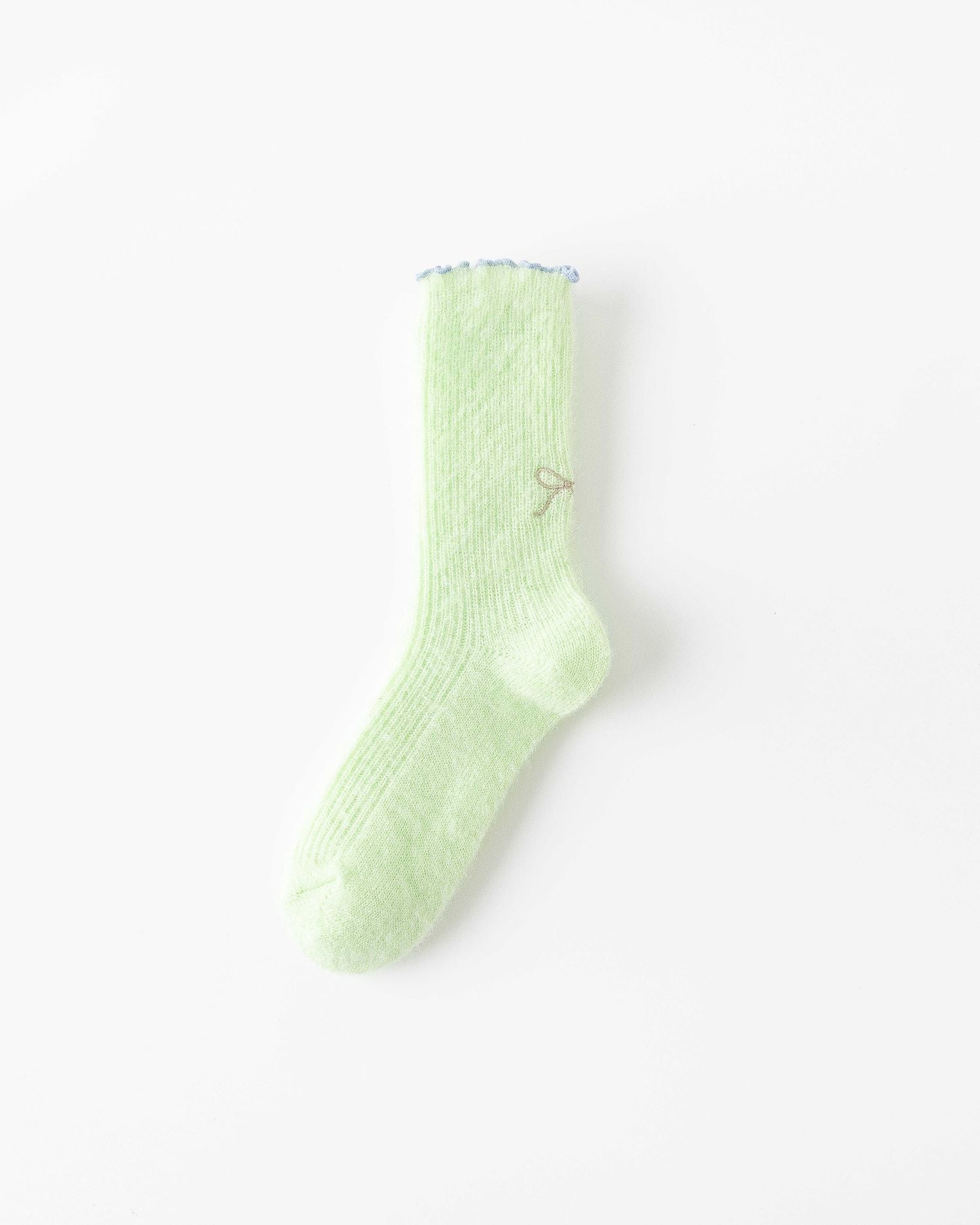 Women Crew Socks Bowknot Series Soft Ice Cream Color Cozy Casual Socks