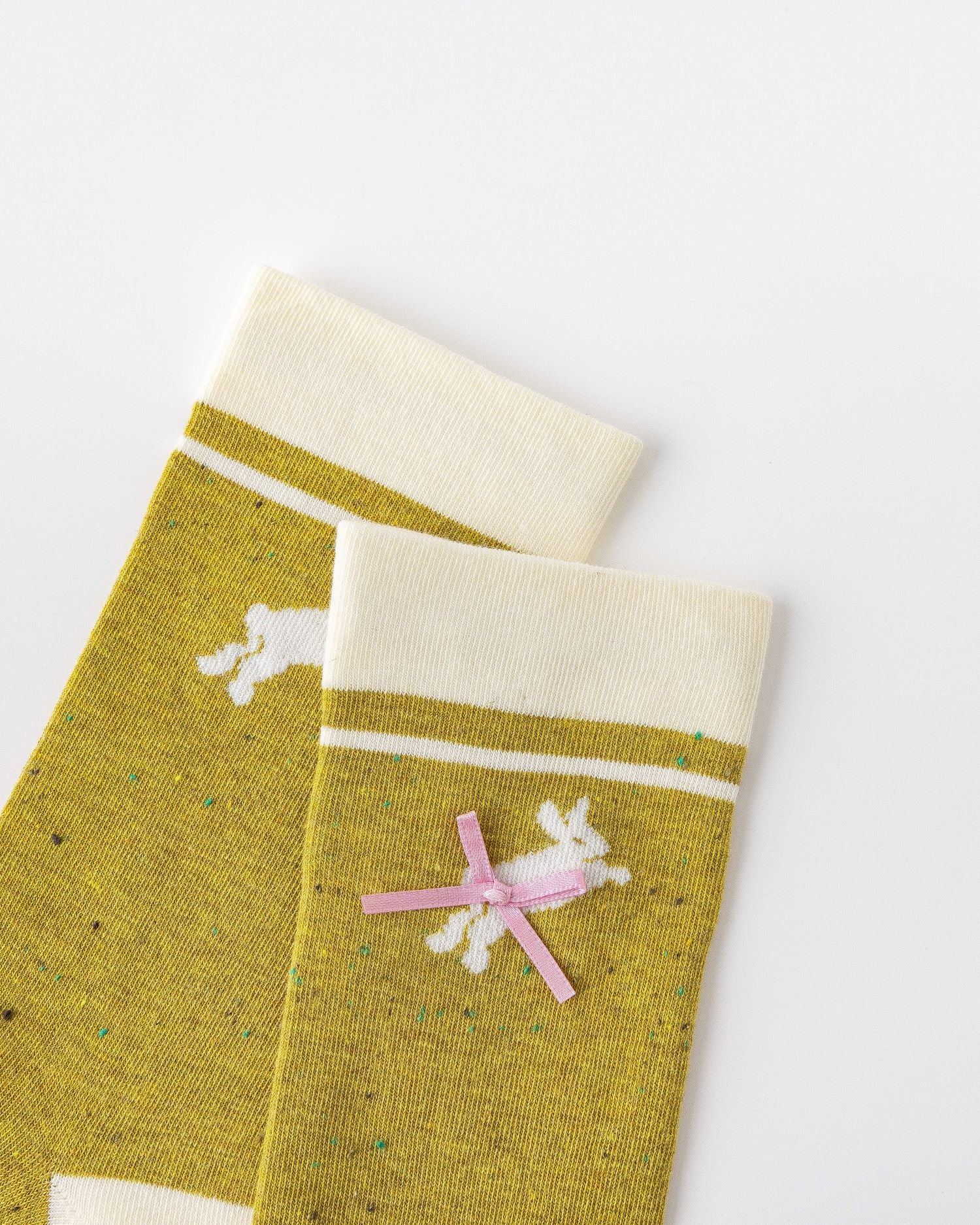 女款中筒襪子兔子系列棉質可愛提花蝴蝶結休閒襪子