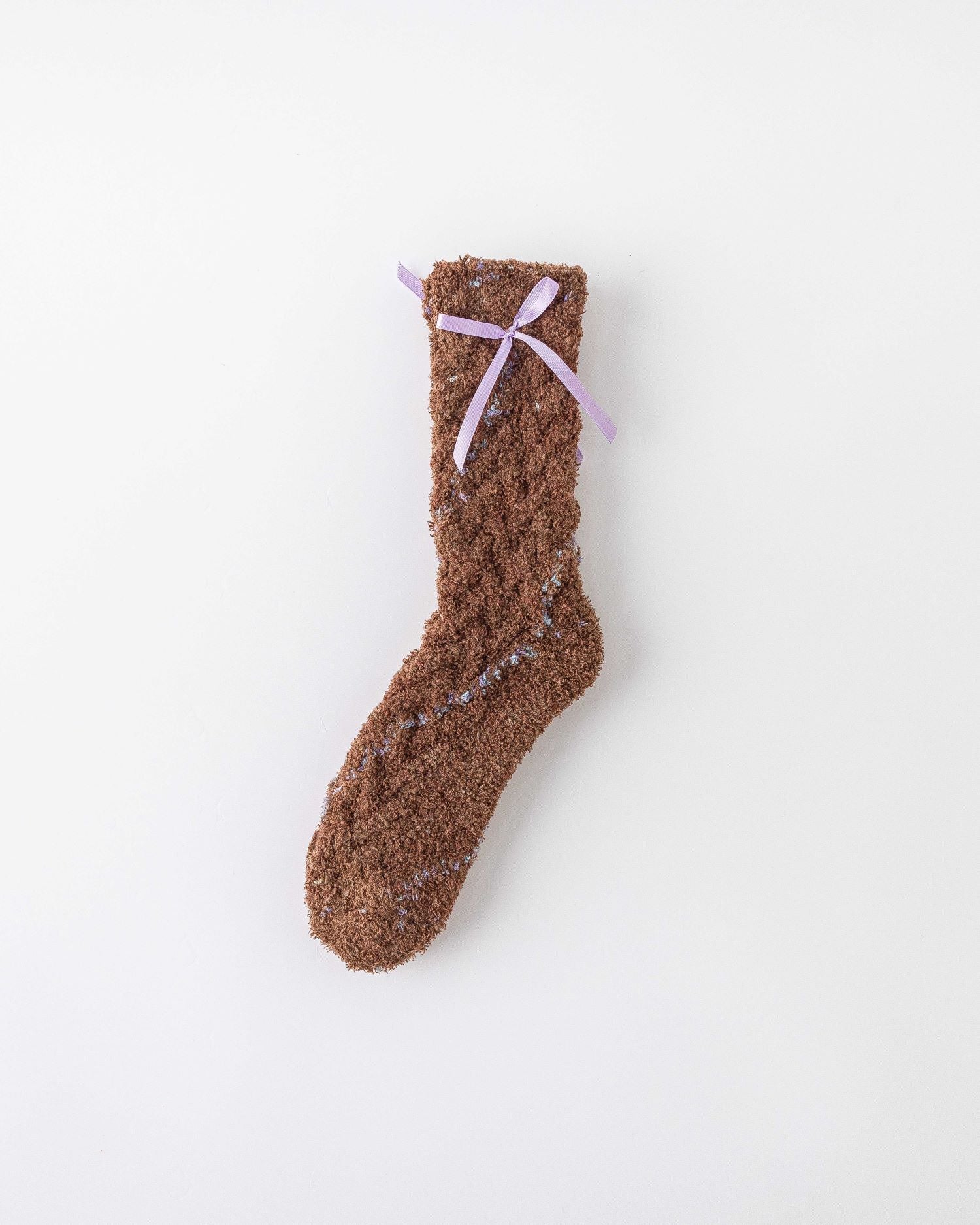 Women Crew Socks Canelé Series Fuzzy Warm Cozy Indoor Socks