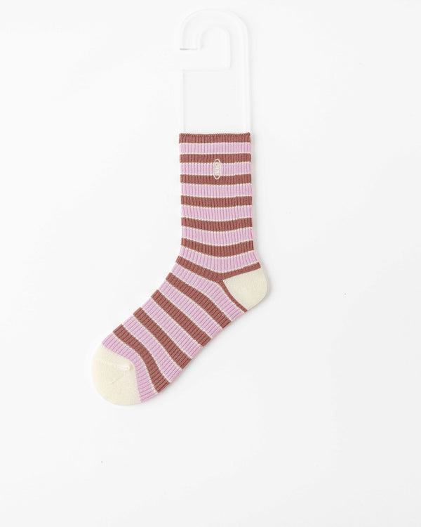 Women Crew Socks Classic Stripes Series Soft Breathable Casual - SWEET NANA