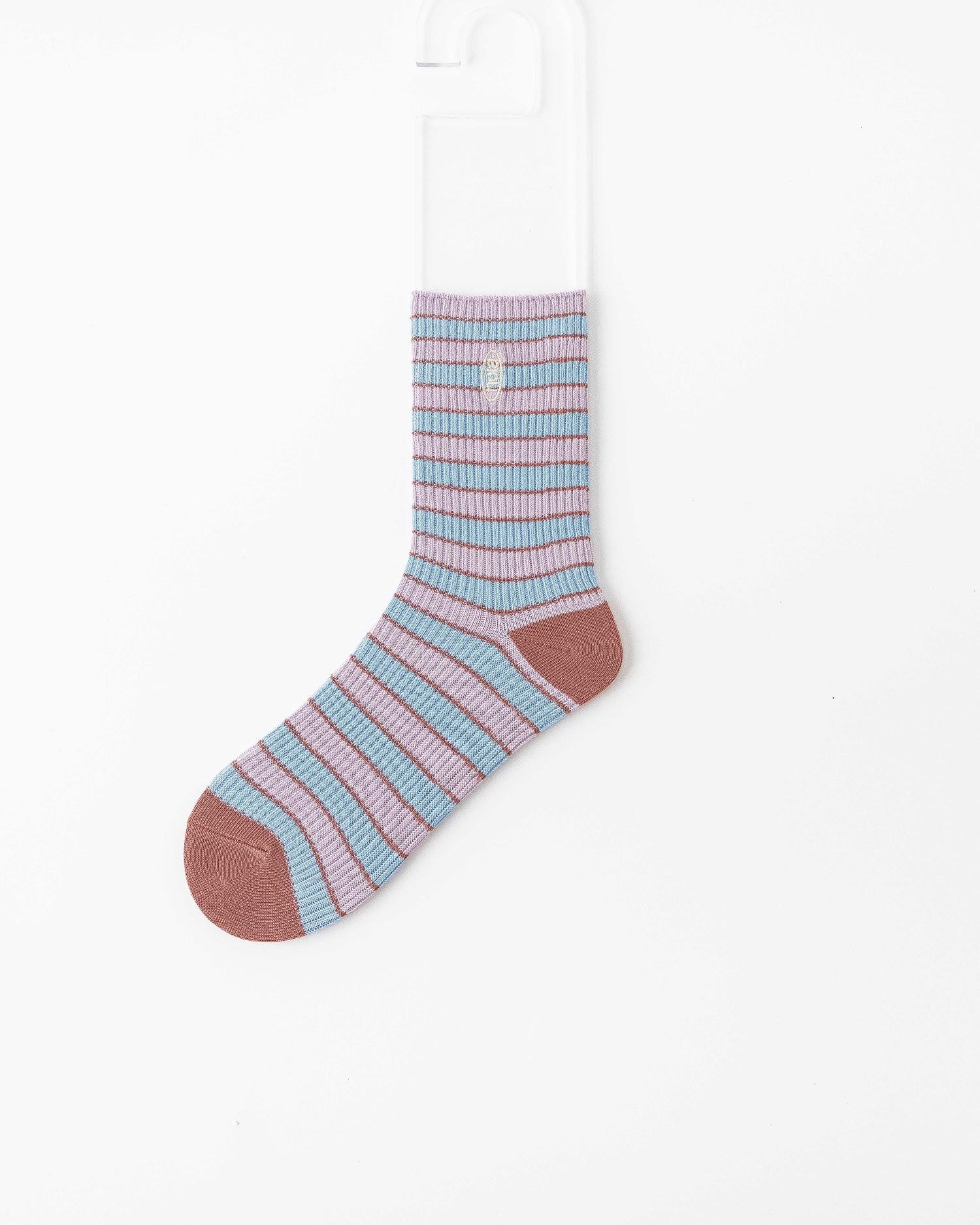 Women Crew Socks Classic Stripes Series Soft Breathable Casual Wear