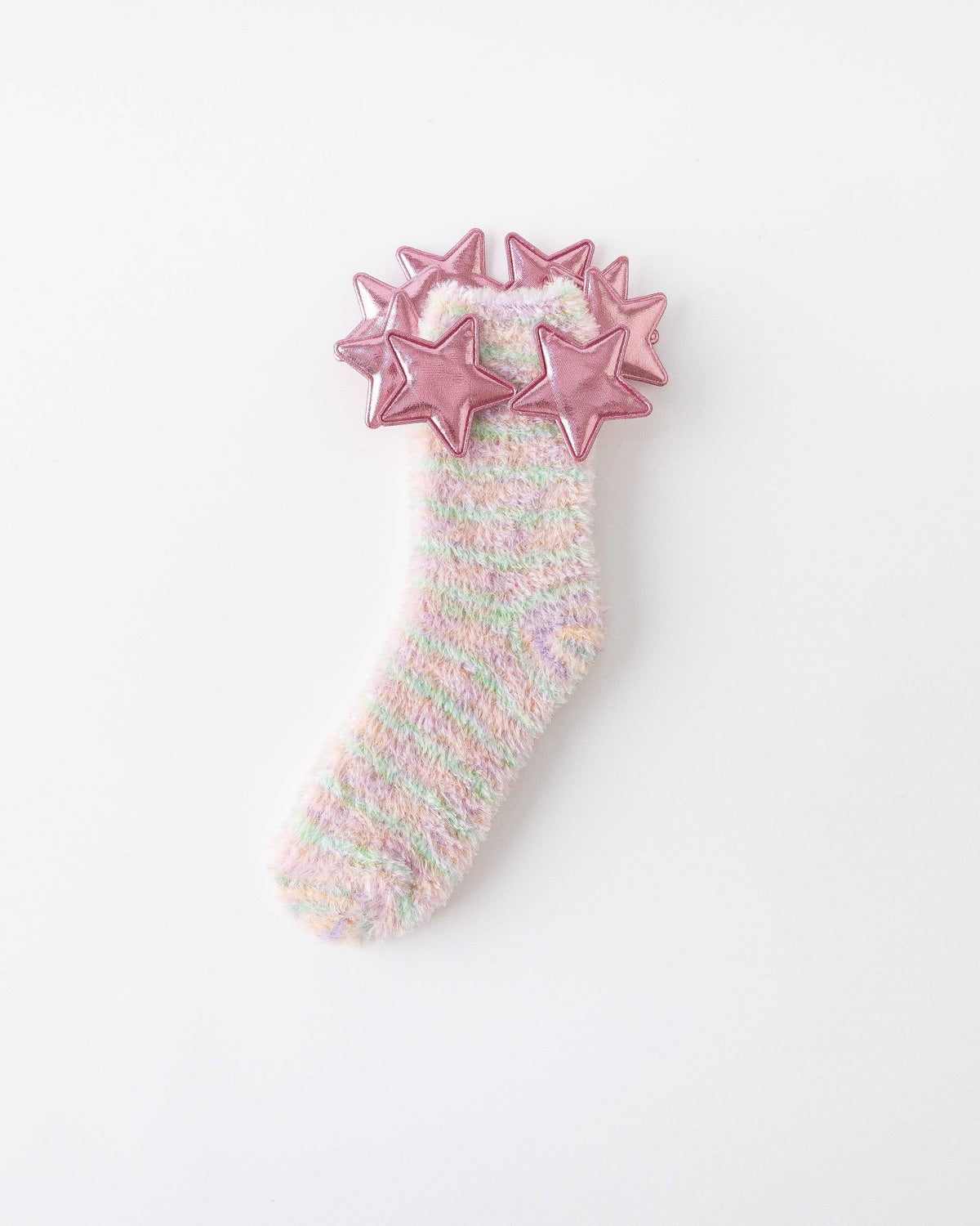 Women Crew Socks Dream Garden Series Fuzzy Warm Cozy Indoor