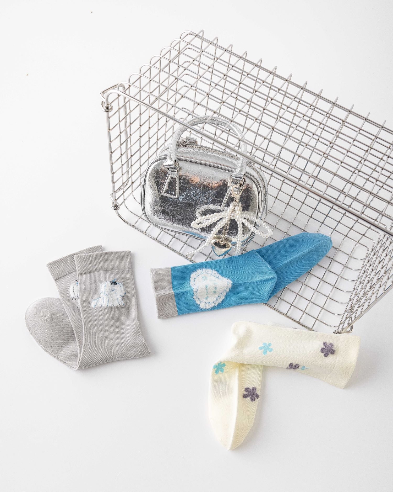 여성 크루 양말 푹신한 강아지 시리즈 면 귀여운 자수 캐주얼 양말