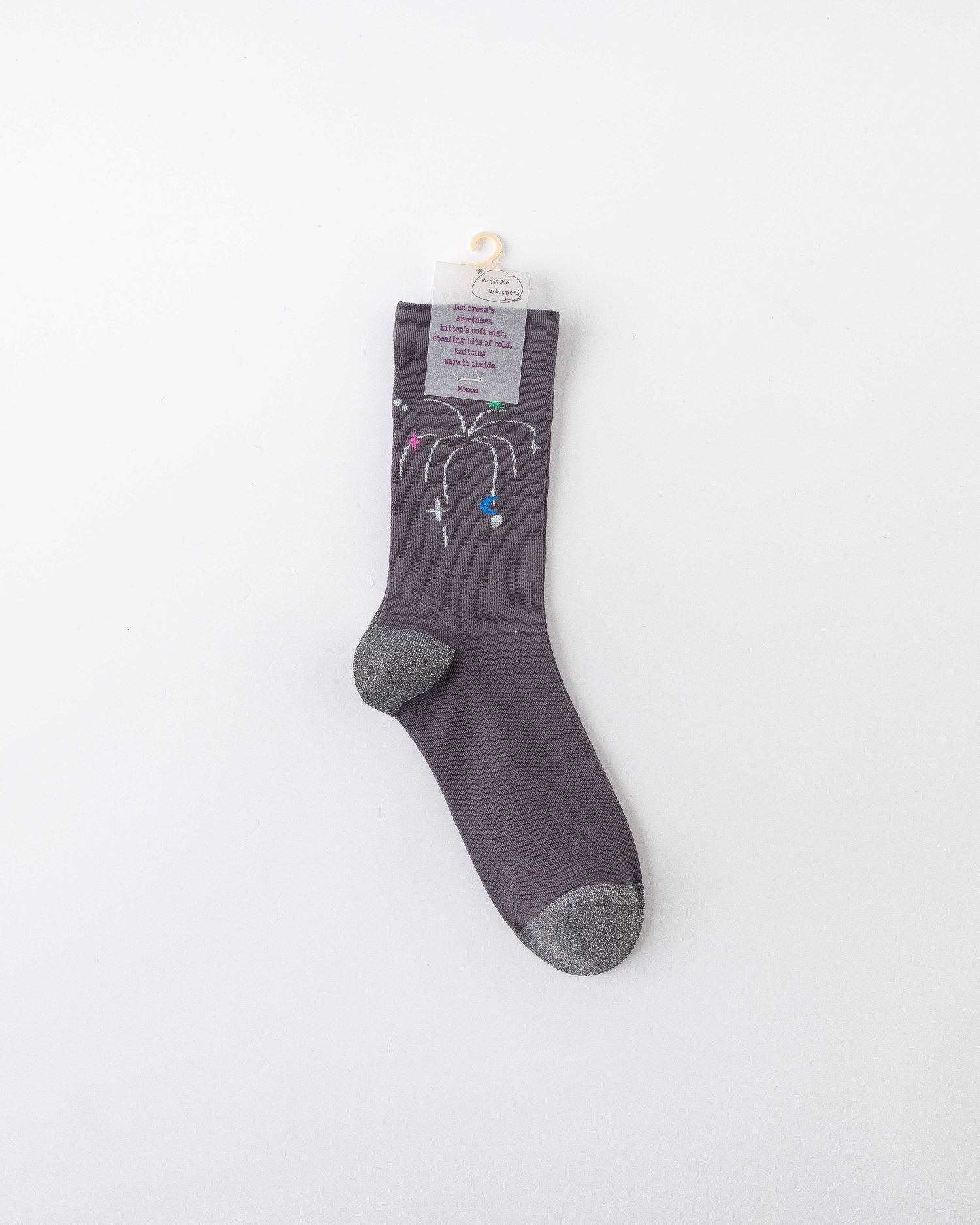 여성 크루 양말 글리터 선물 시리즈 면 귀여운 자카드 캐주얼 양말