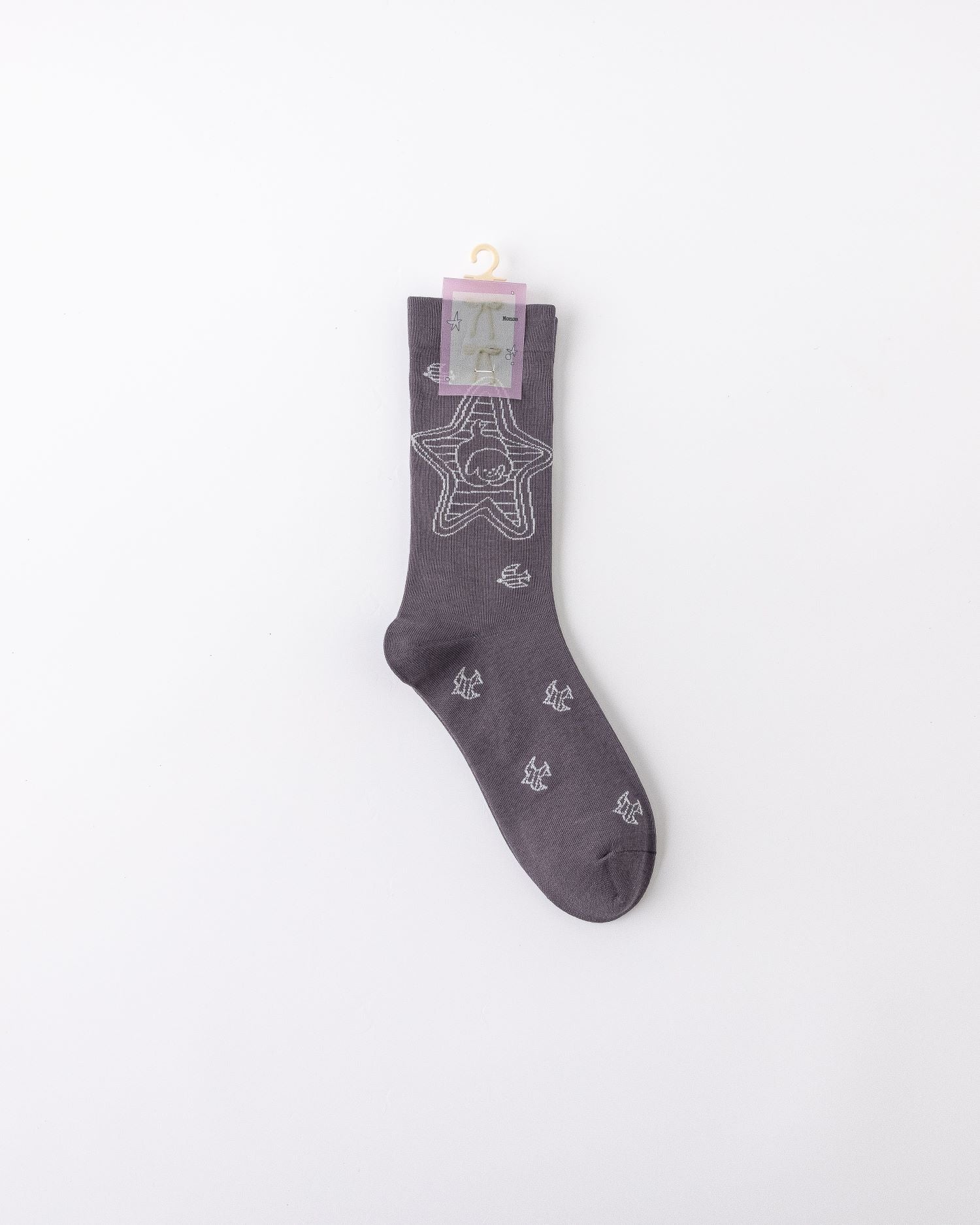 女款中筒襪子亮片線條系列棉質柔軟舒適休閒襪子