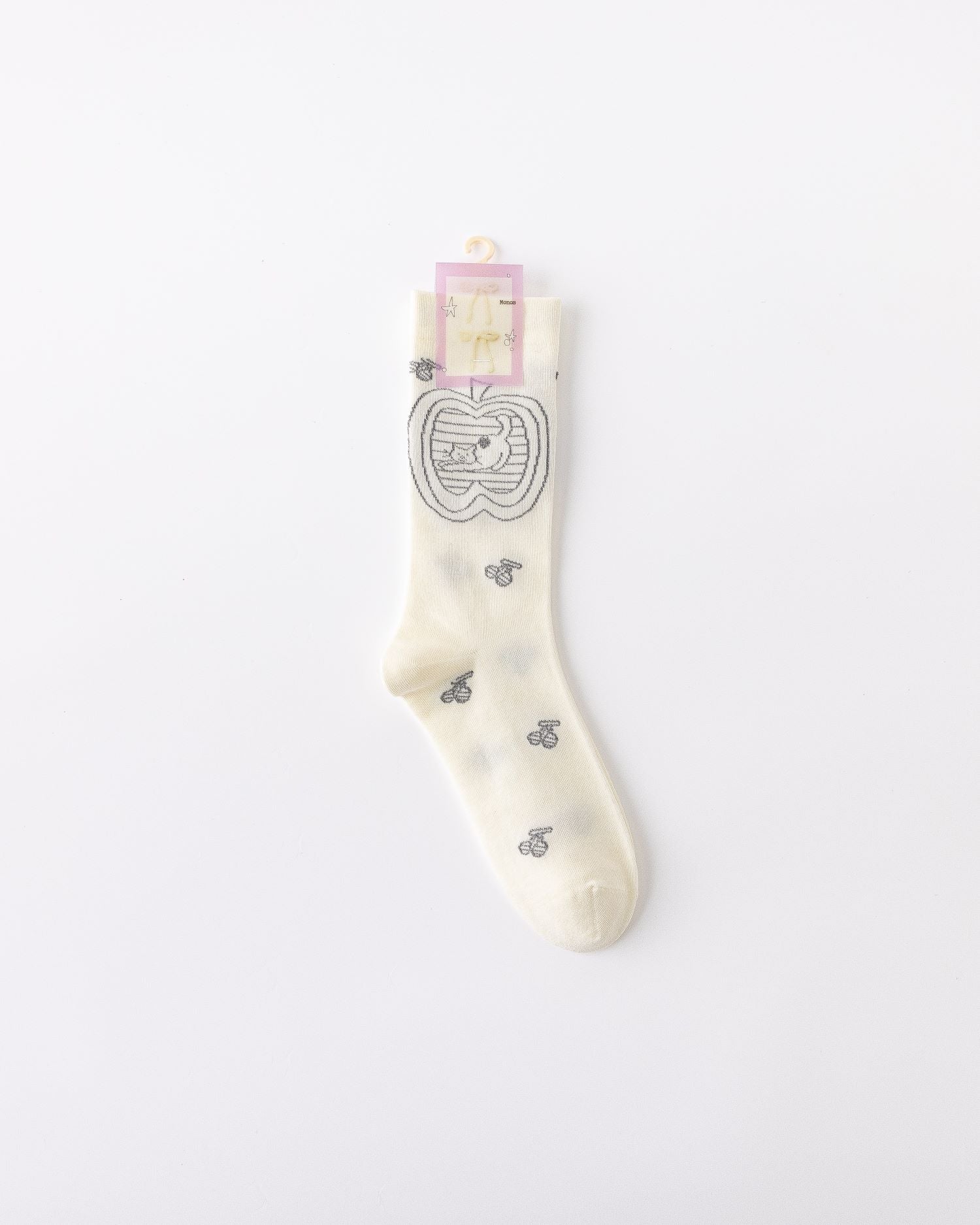 女款中筒襪子亮片線條系列棉質柔軟舒適休閒襪子