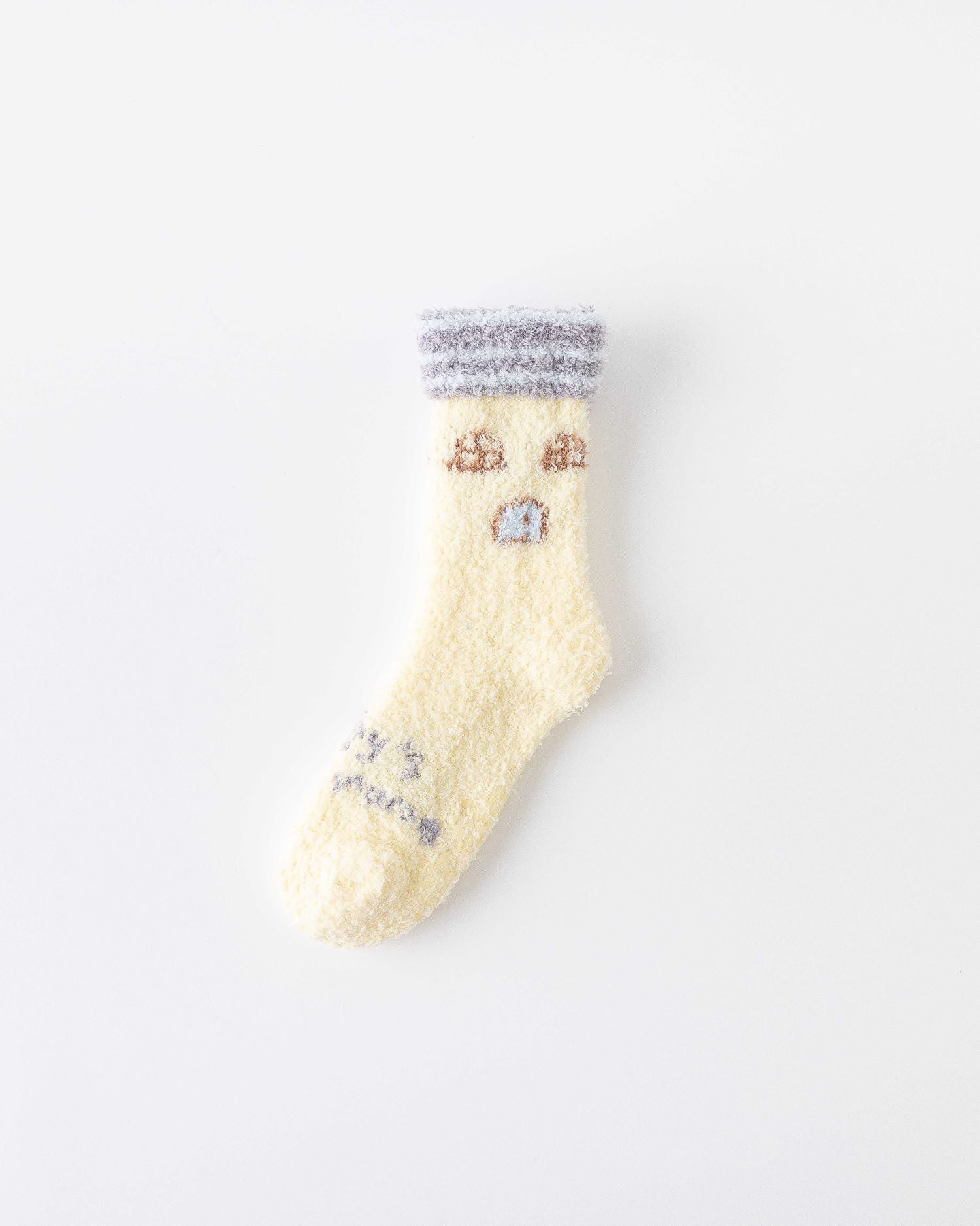 여성 크루 양말 하우스 시리즈 보송보송하고 따뜻하며 포근한 실내용 미끄럼 방지 양말