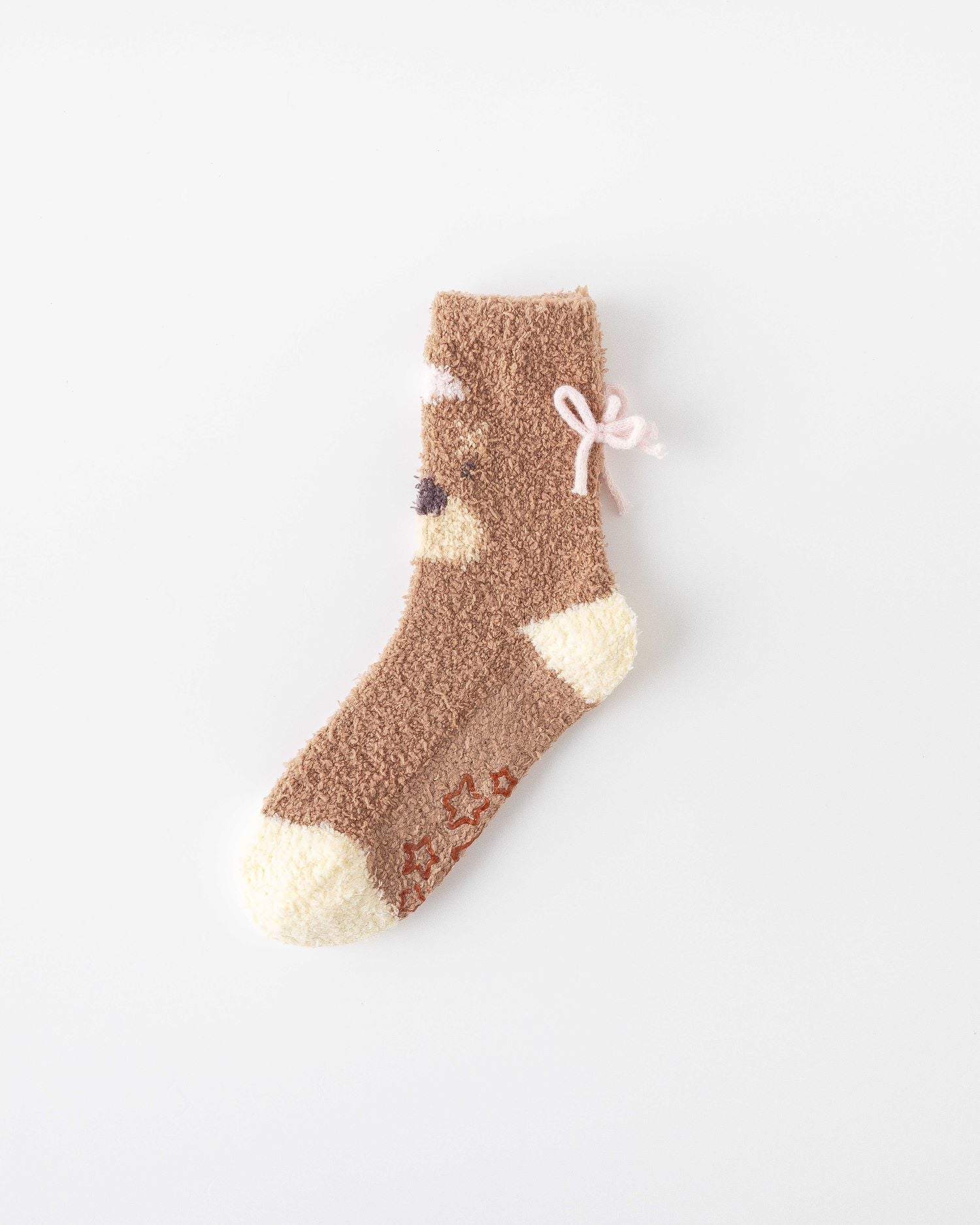 여성 크루 양말 하우스 시리즈 보송보송하고 따뜻하며 포근한 실내용 미끄럼 방지 양말