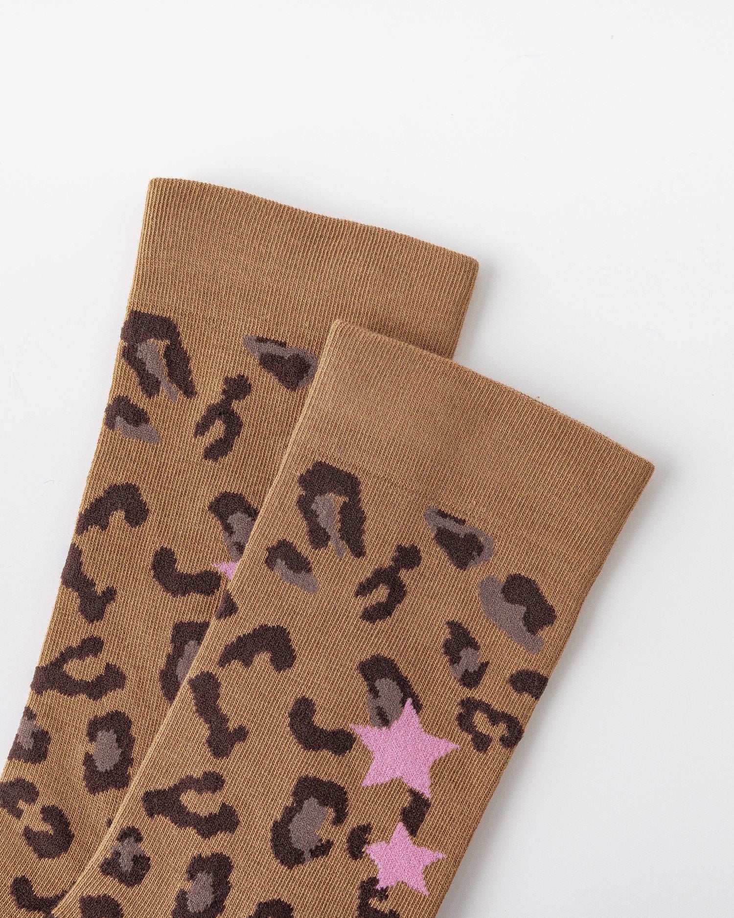 Women Crew Socks Leopard Print Series Cotton Trendy Jacquard Casual Socks