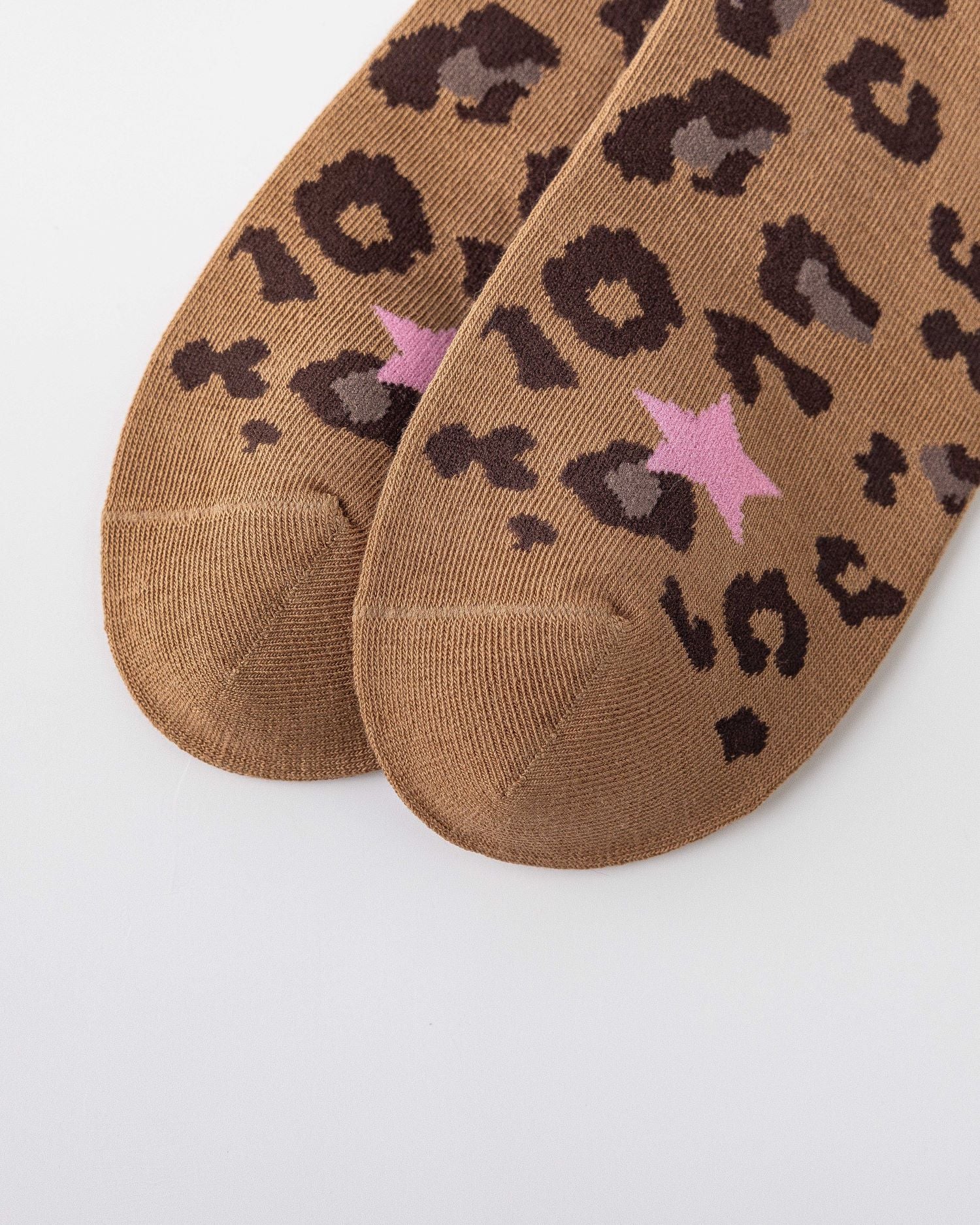 Women Crew Socks Leopard Print Series Cotton Trendy Jacquard Casual Socks