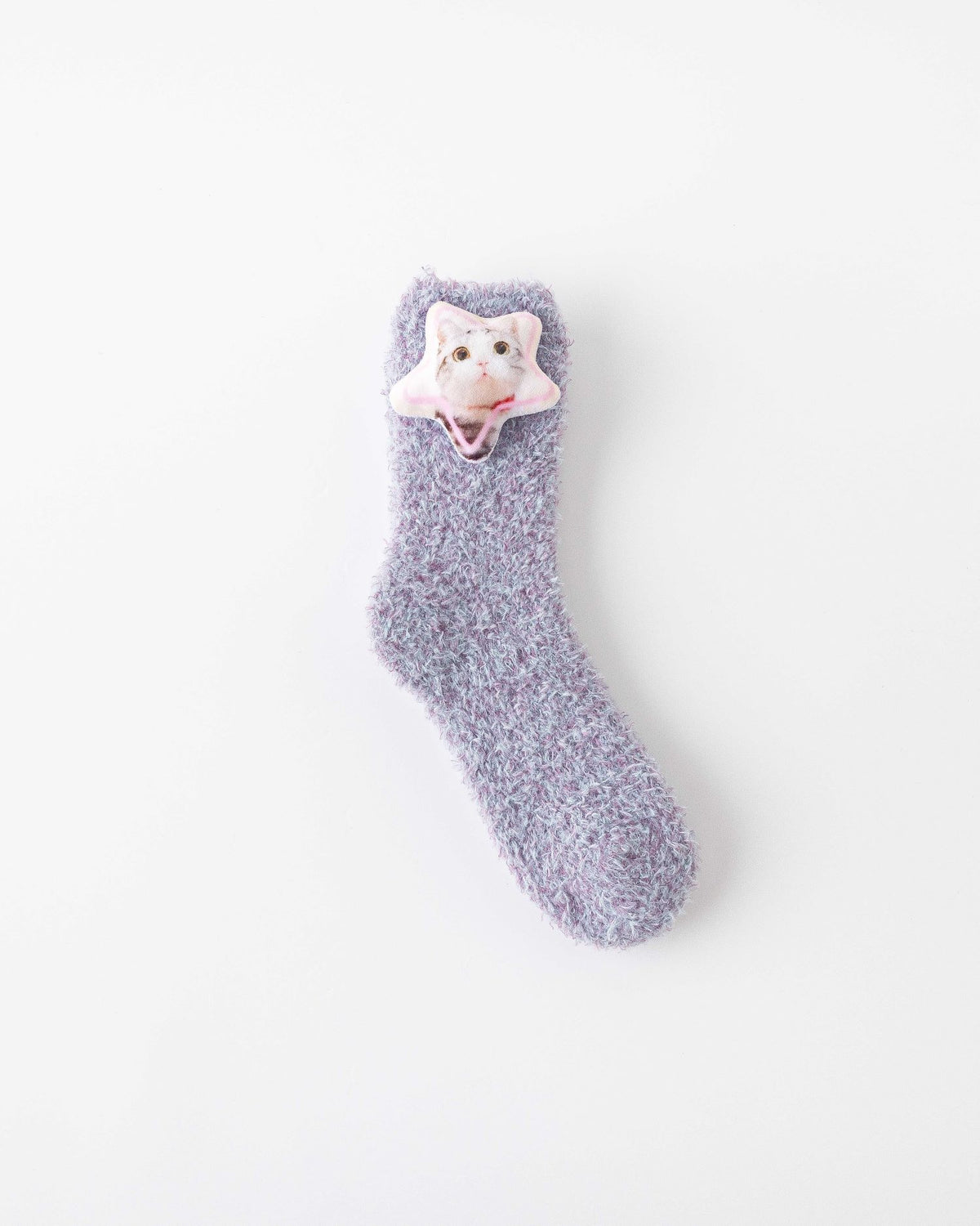 Women Crew Socks Little Animal Star Series Fuzzy Cozy Warm Indoor Socks