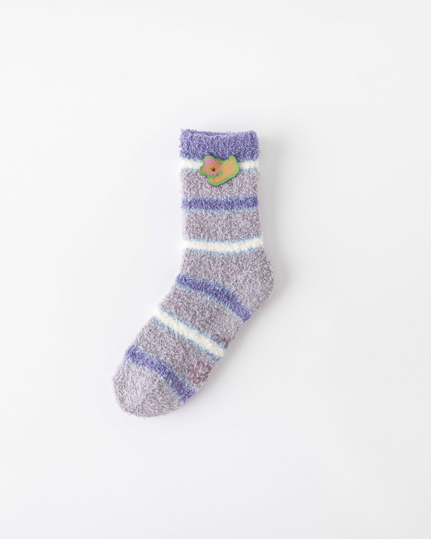 女款中筒襪子多色羽毛條紋系列毛絨保暖舒適室內襪子