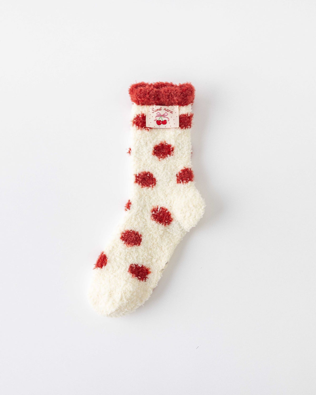 여성 크루 양말 반짝이는 별 도트 시리즈 보송보송하고 따뜻하며 아늑한 실내용 양말