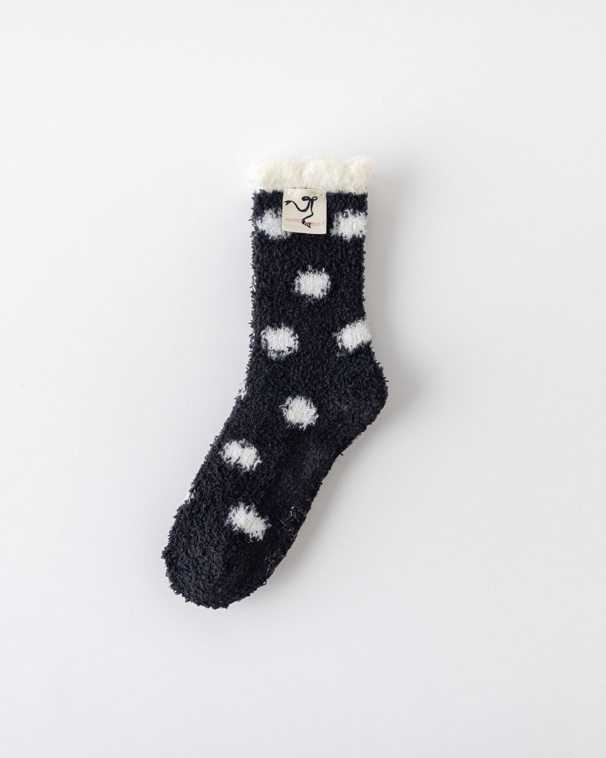 Women Crew Socks Shiny Star Polka Dot Series Fuzzy Warm Cozy