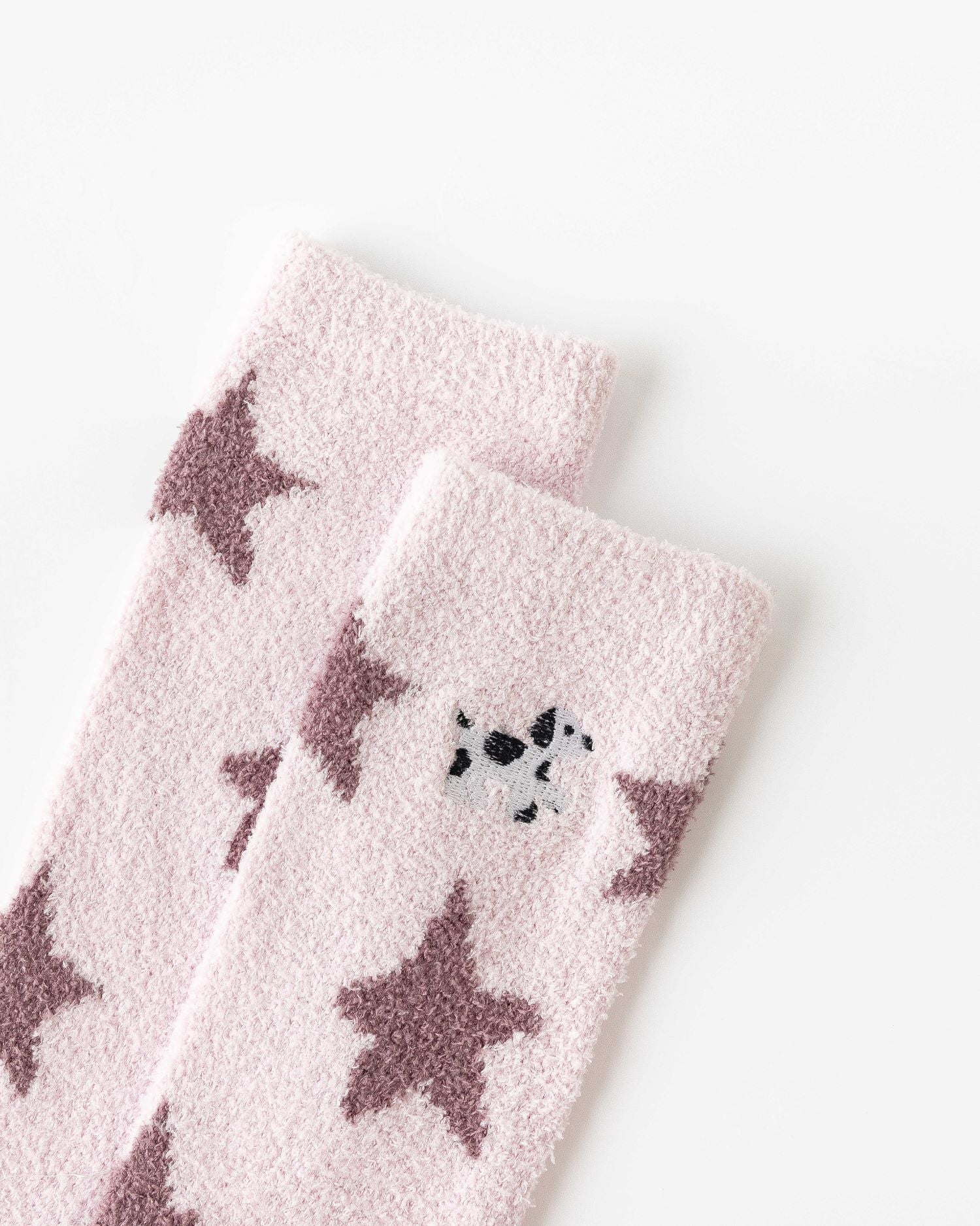 여성 크루 양말 별이 빛나는 하늘 시리즈 보송보송하고 따뜻하며 포근한 미끄럼 방지 홈웨어