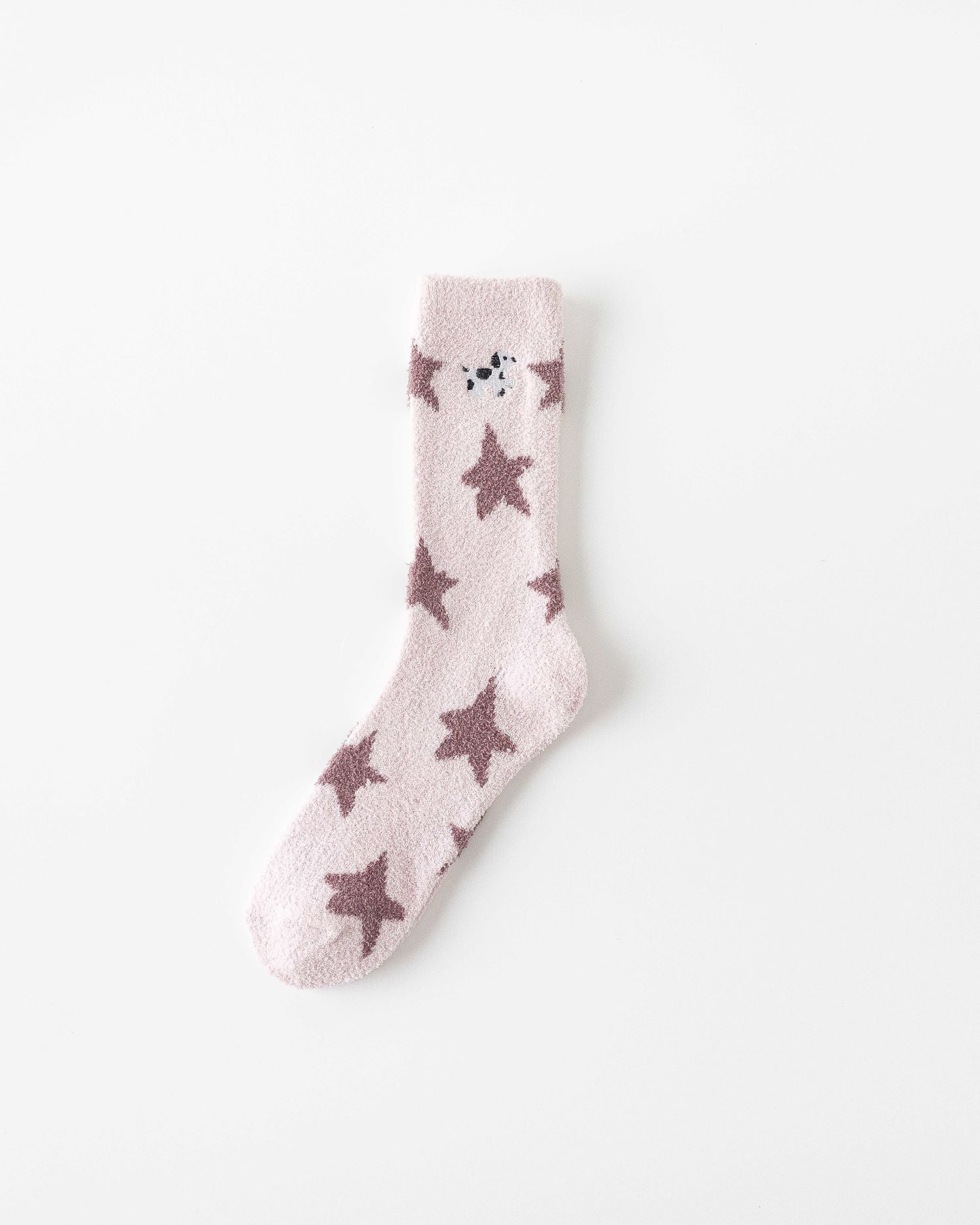 여성 크루 양말 별이 빛나는 하늘 시리즈 보송보송하고 따뜻하며 포근한 미끄럼 방지 홈웨어