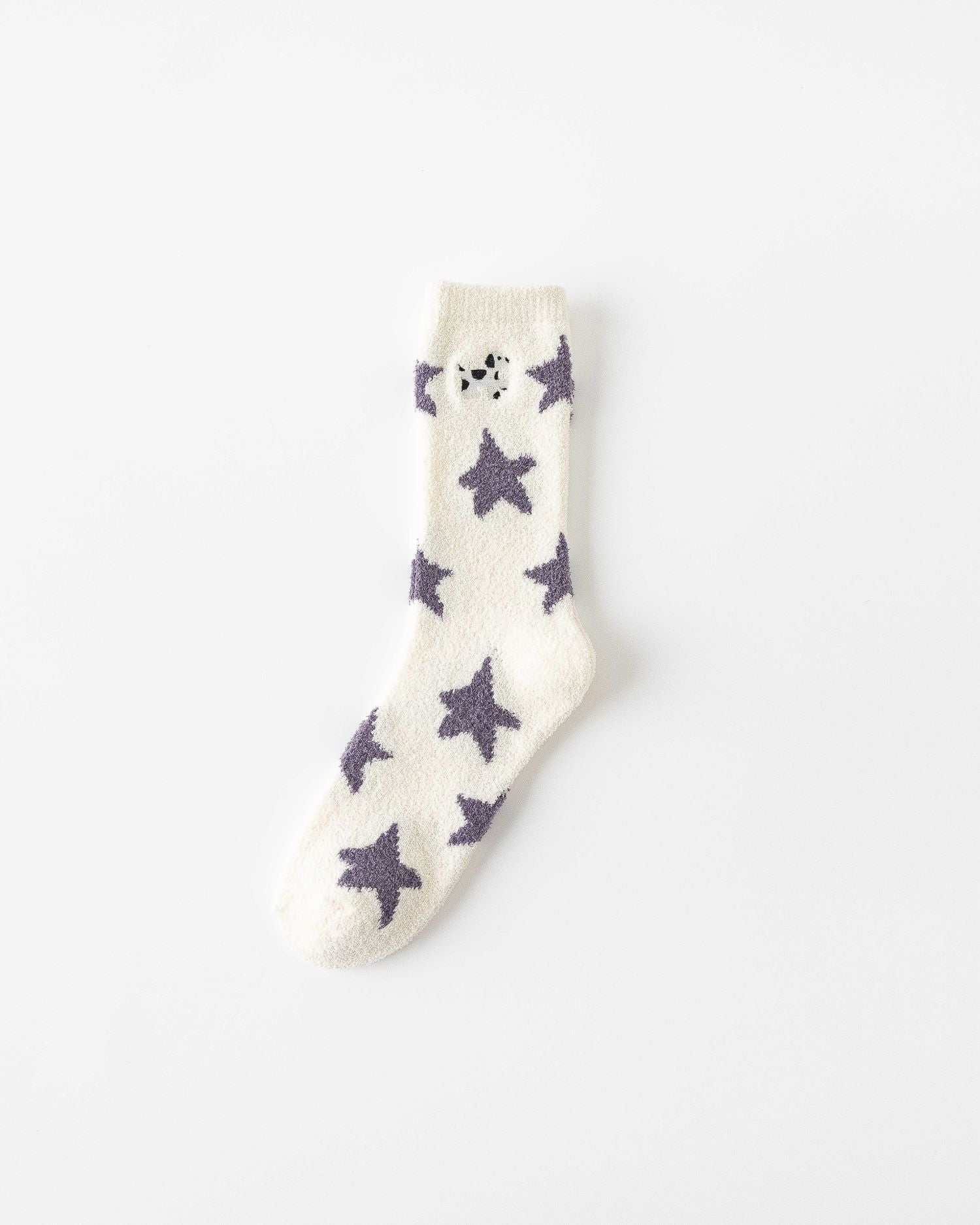 여성 크루 양말 별이 빛나는 하늘 시리즈 보송보송하고 따뜻하며 포근한 미끄럼 방지 홈웨어