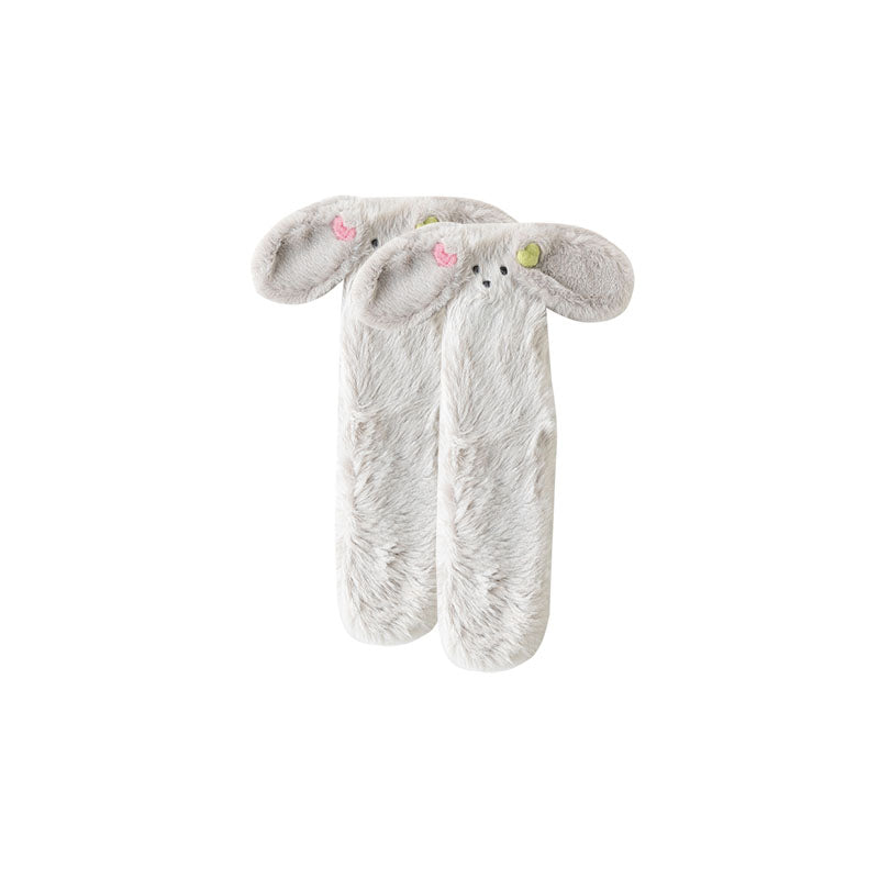 Women Kids Crew Socks Cute 3D Ears Series Funny Fuzzy Thick Warm - SWEET NANA