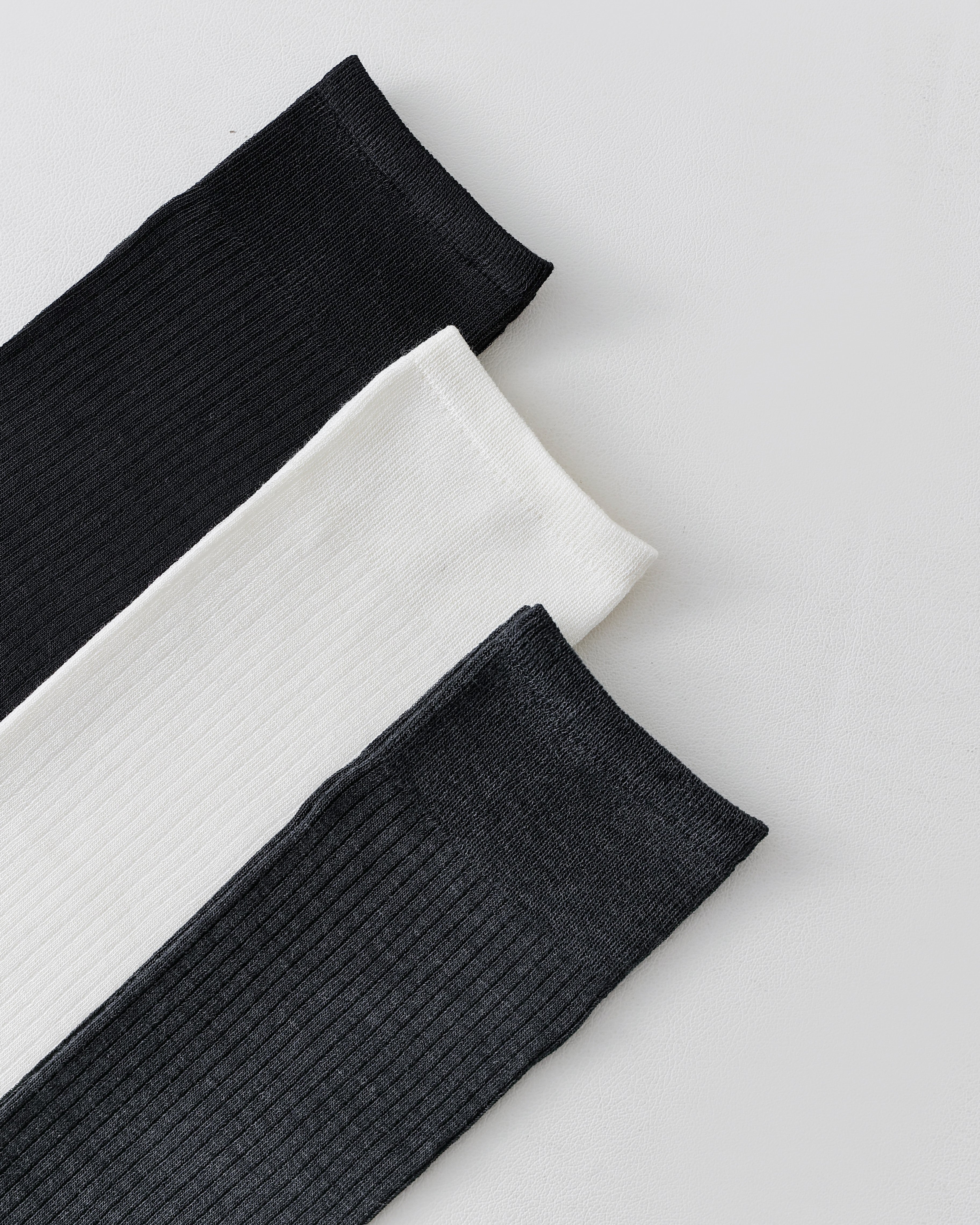 女款及膝襪 羅紋條紋毛圈 芭蕾風格 時尚涼感 舒適