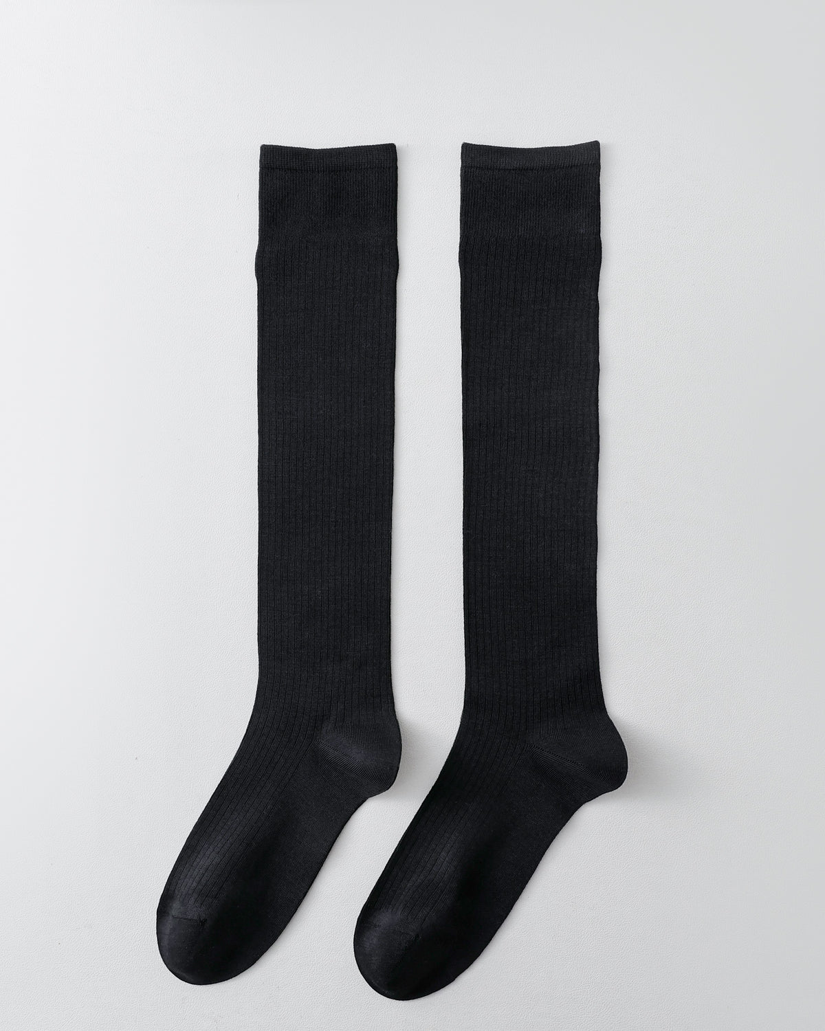 女款及膝襪 羅紋條紋毛圈 芭蕾風格 時尚涼感 舒適