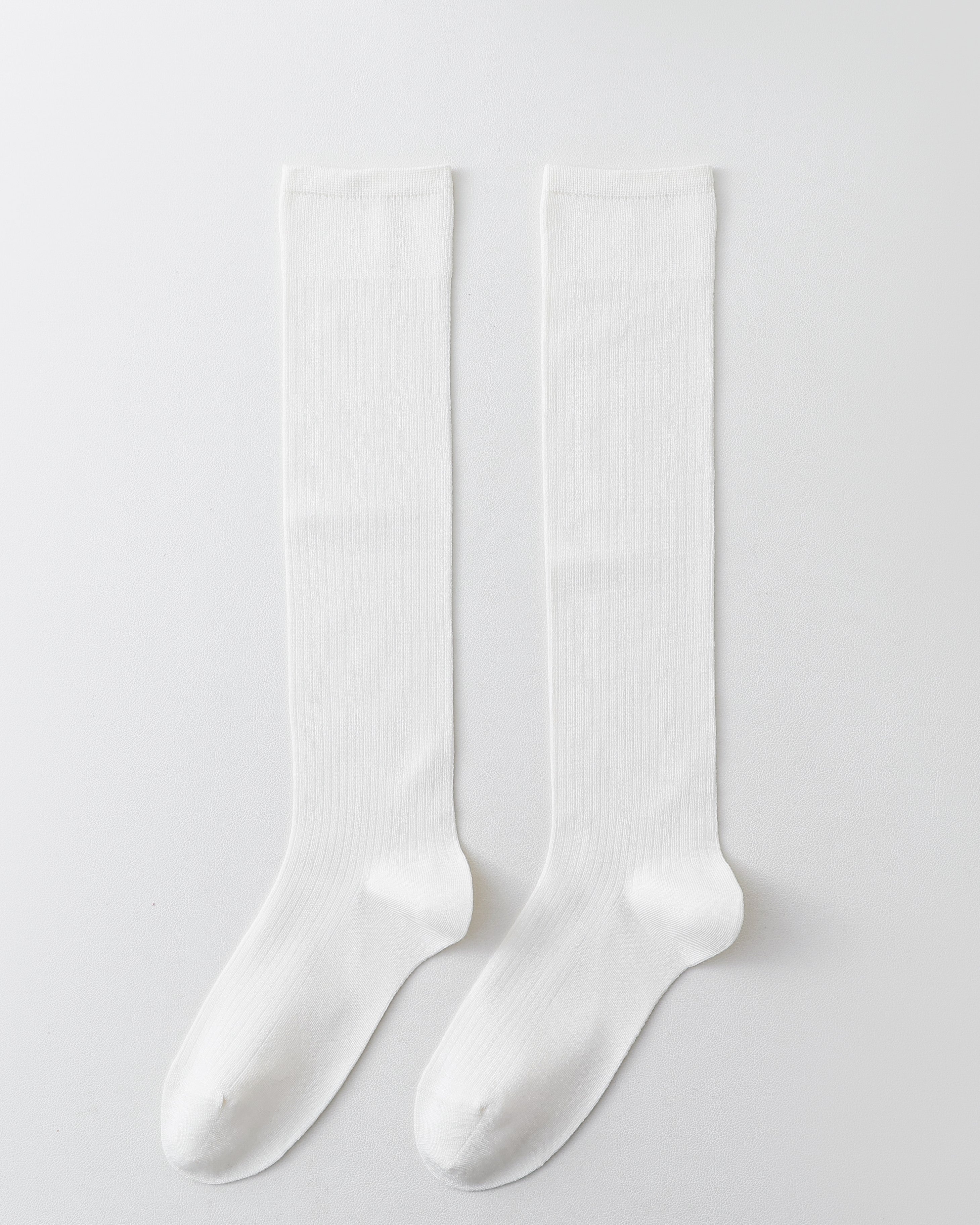 女款及膝襪 羅紋條紋毛圈 芭蕾風格 時尚涼感 舒適