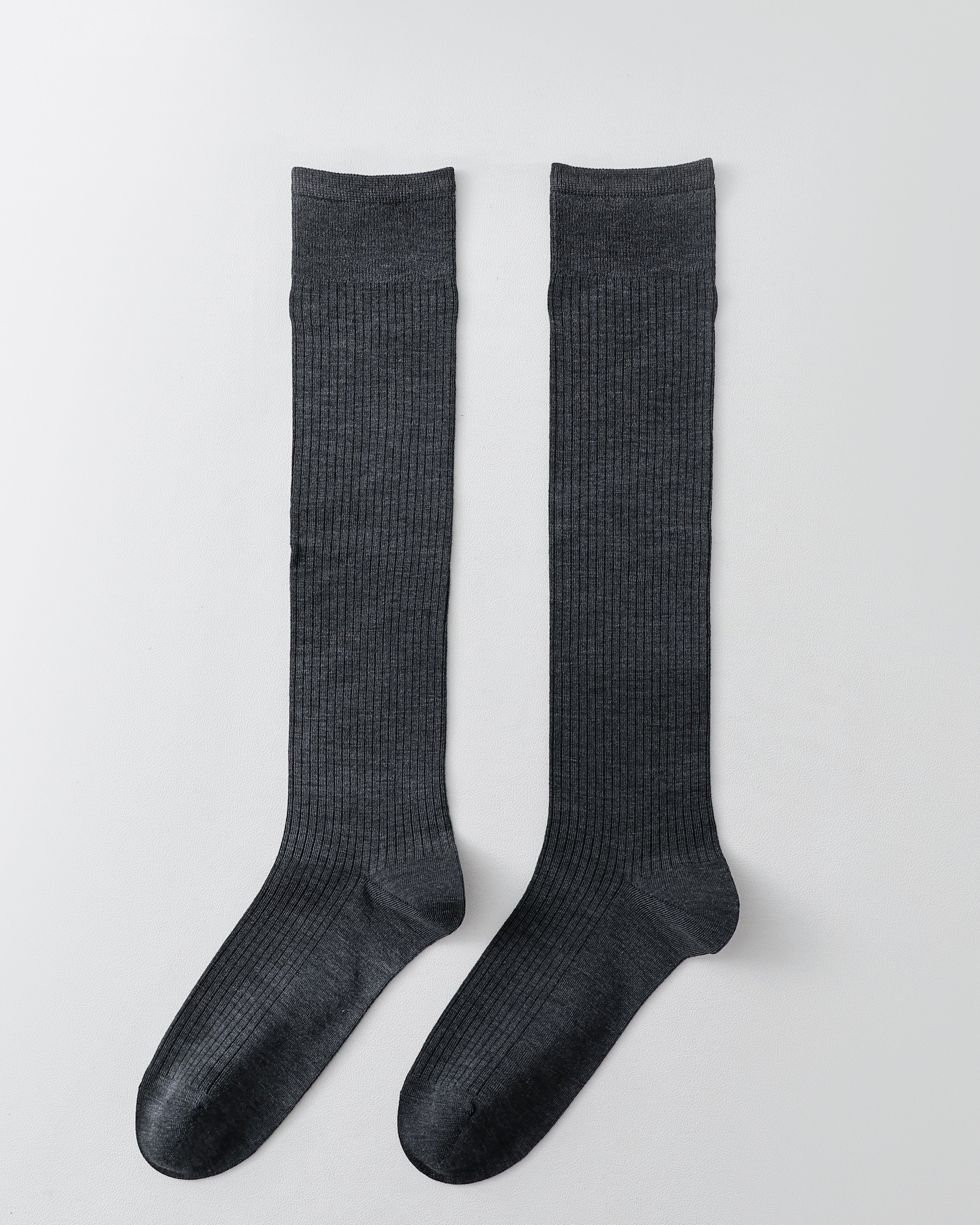 女款及膝襪 羅紋條紋毛圈 芭蕾風格 時尚涼感 舒適