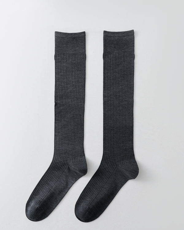 Women Knee High Socks Ribbed Stripe Pile Ballet Cool Chic Comfortable - SWEET NANA