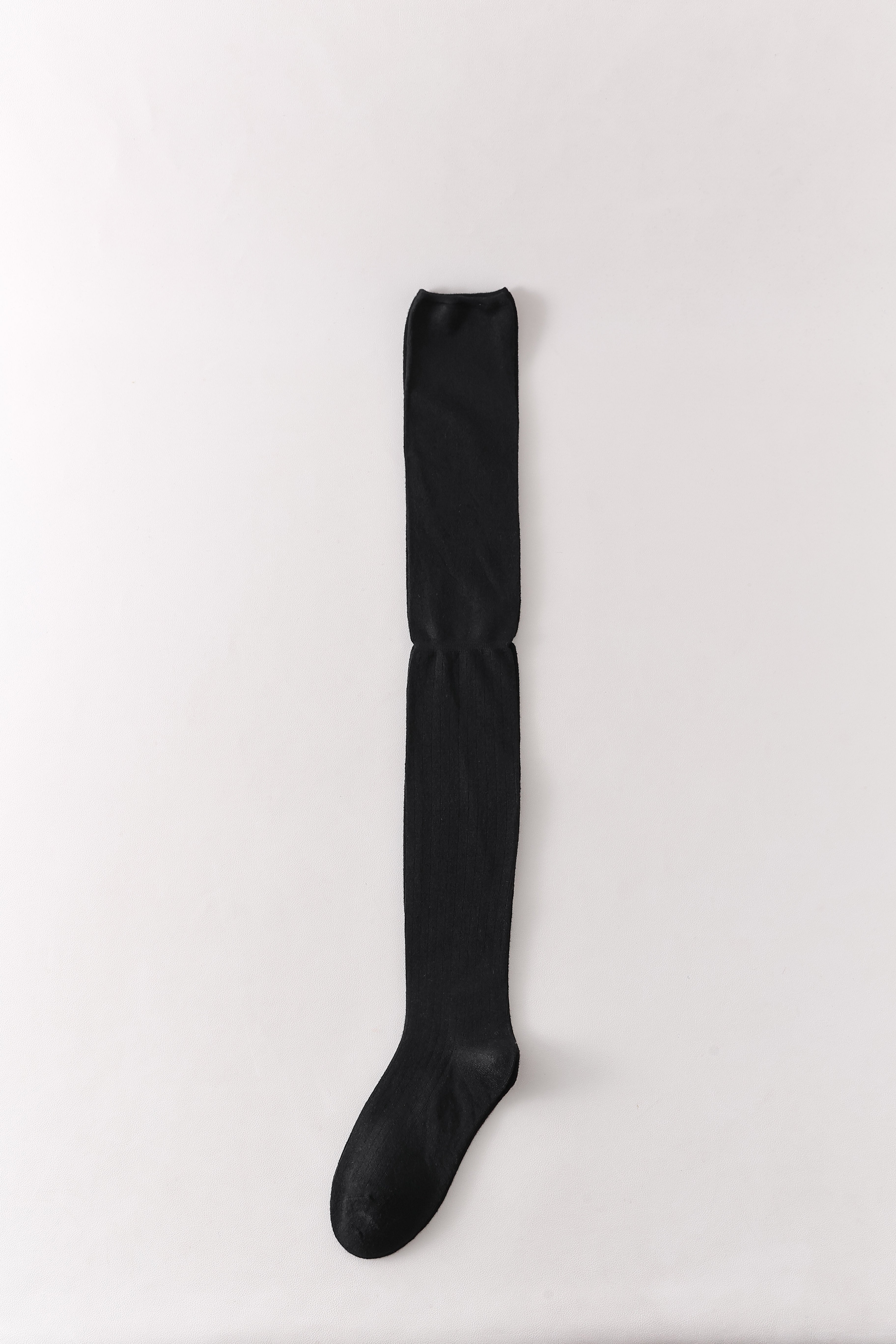 Women Over The Knee Socks Solid Color Ribbed Slouch Cotton Socks