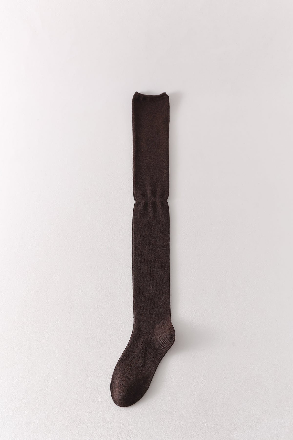 Women Over The Knee Socks Solid Color Ribbed Slouch Cotton