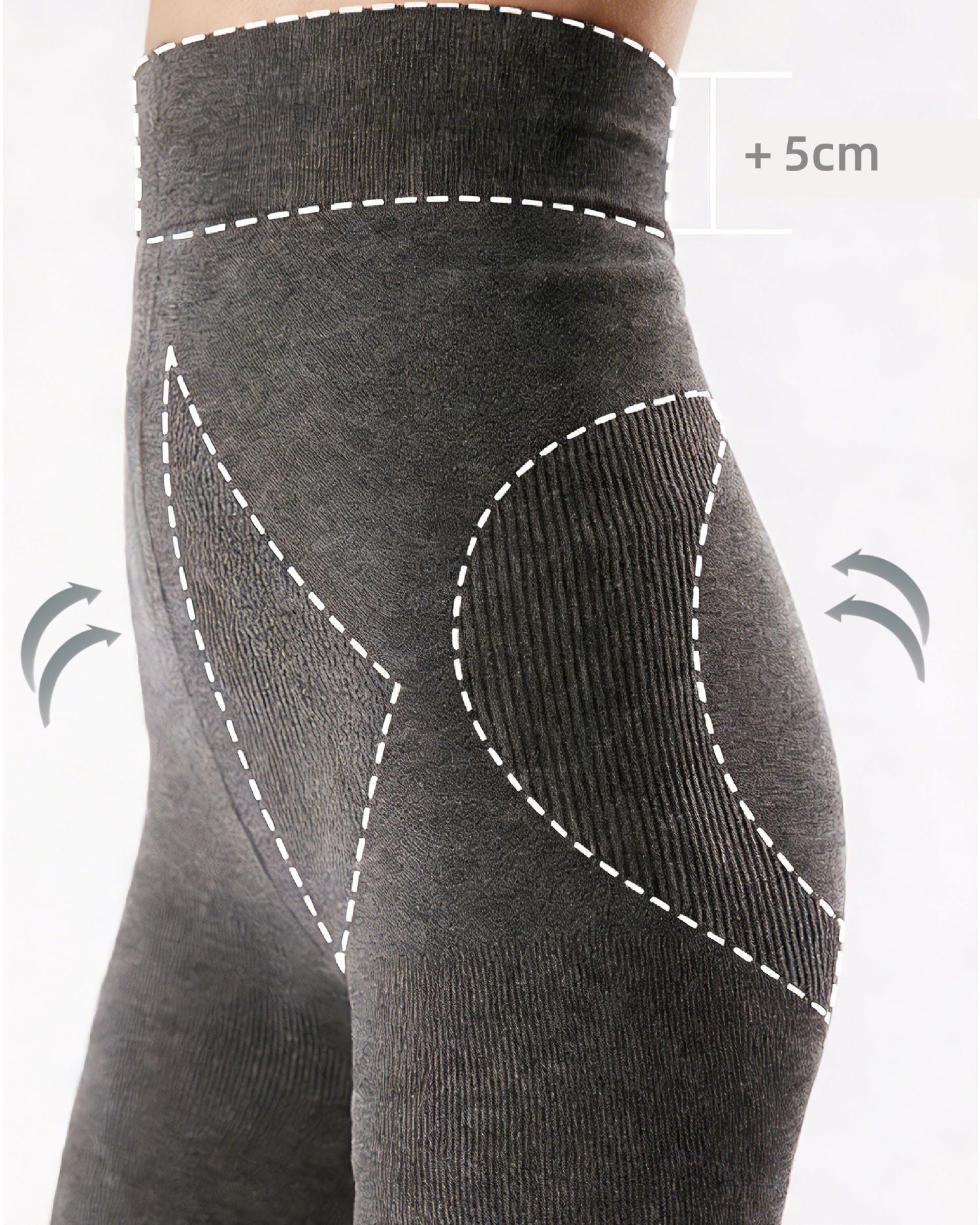 Women Ribbed Tights Slim Fit Stretch Fashion Pantyhose Daily Wear