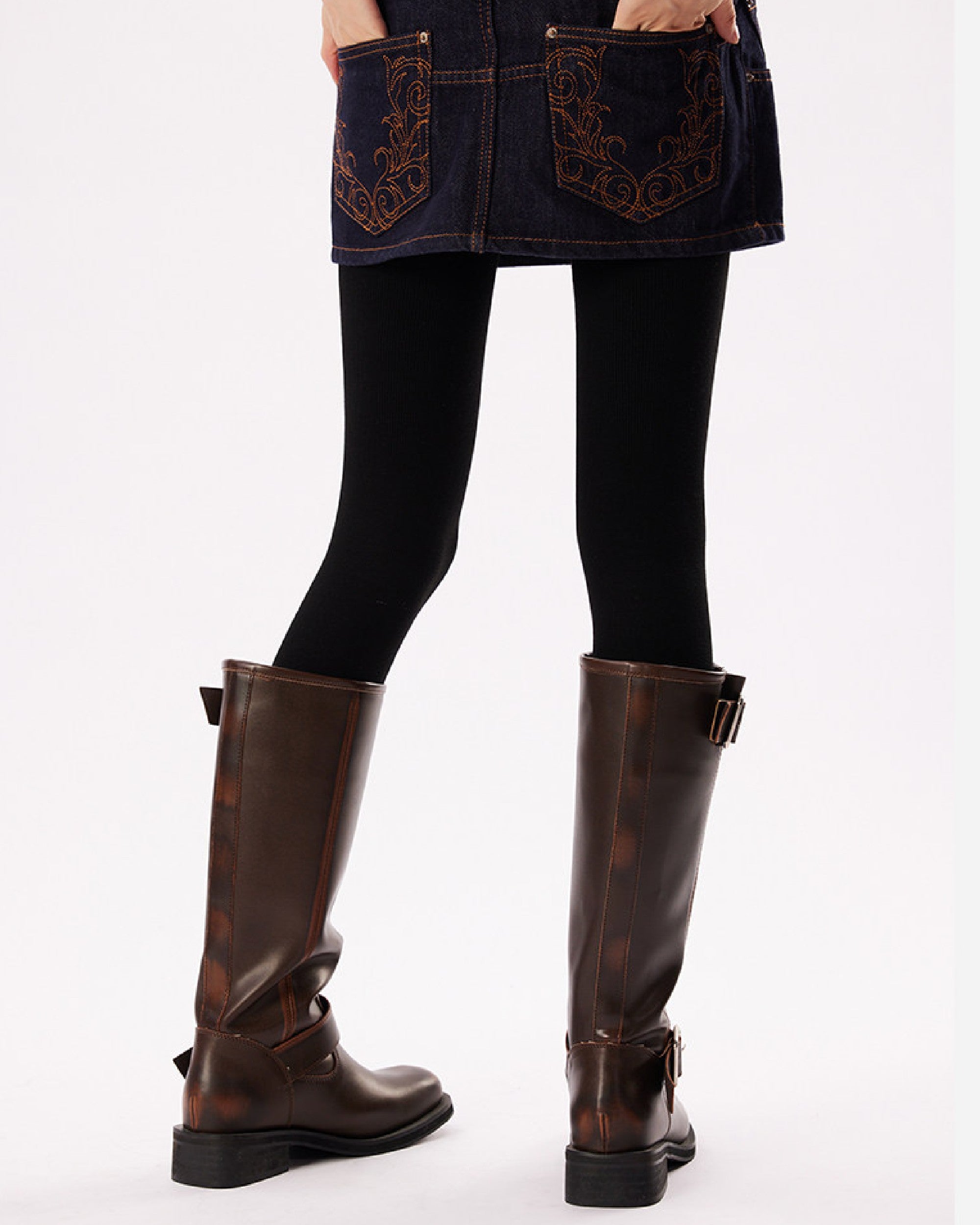 Women Ribbed Tights Slim Fit Stretch Fashion Pantyhose Daily Wear