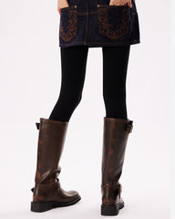 Women Ribbed Tights Slim Fit Stretch Fashion Pantyhose Daily Wear