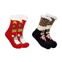 Sweetnana Women’s Christmas Cozy Socks - Super Soft Crew Socks, Non-Slip Slipper Fuzzy Socks, Thickened Winter Stockings, Cute Lounge Wear