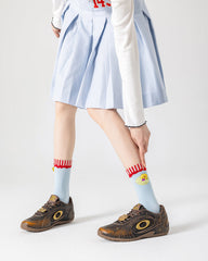 Women's Cotton Crew Socks Flower Cones Kawaii Cute Casual